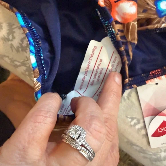 Navy Tropical Floral women’s ' two Piece Swimsuit - Picture 2 of 5